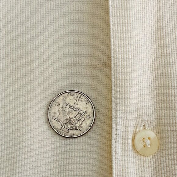 Vintage Cherokee Waikiki Wear Men's L Tan Rayon Camp Shirt Guitar Embroidery - Picture 5 of 13